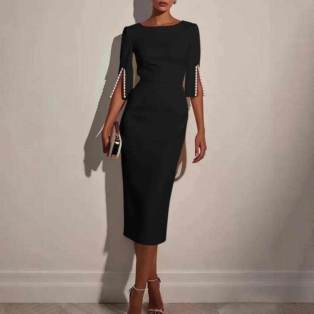 The Aurora Pearl Midi Dress