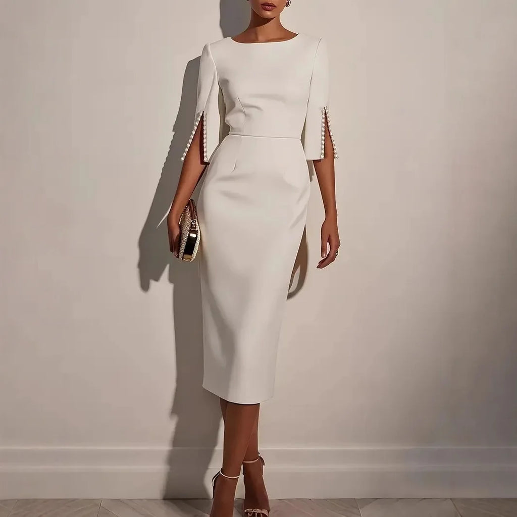 The Aurora Pearl Midi Dress
