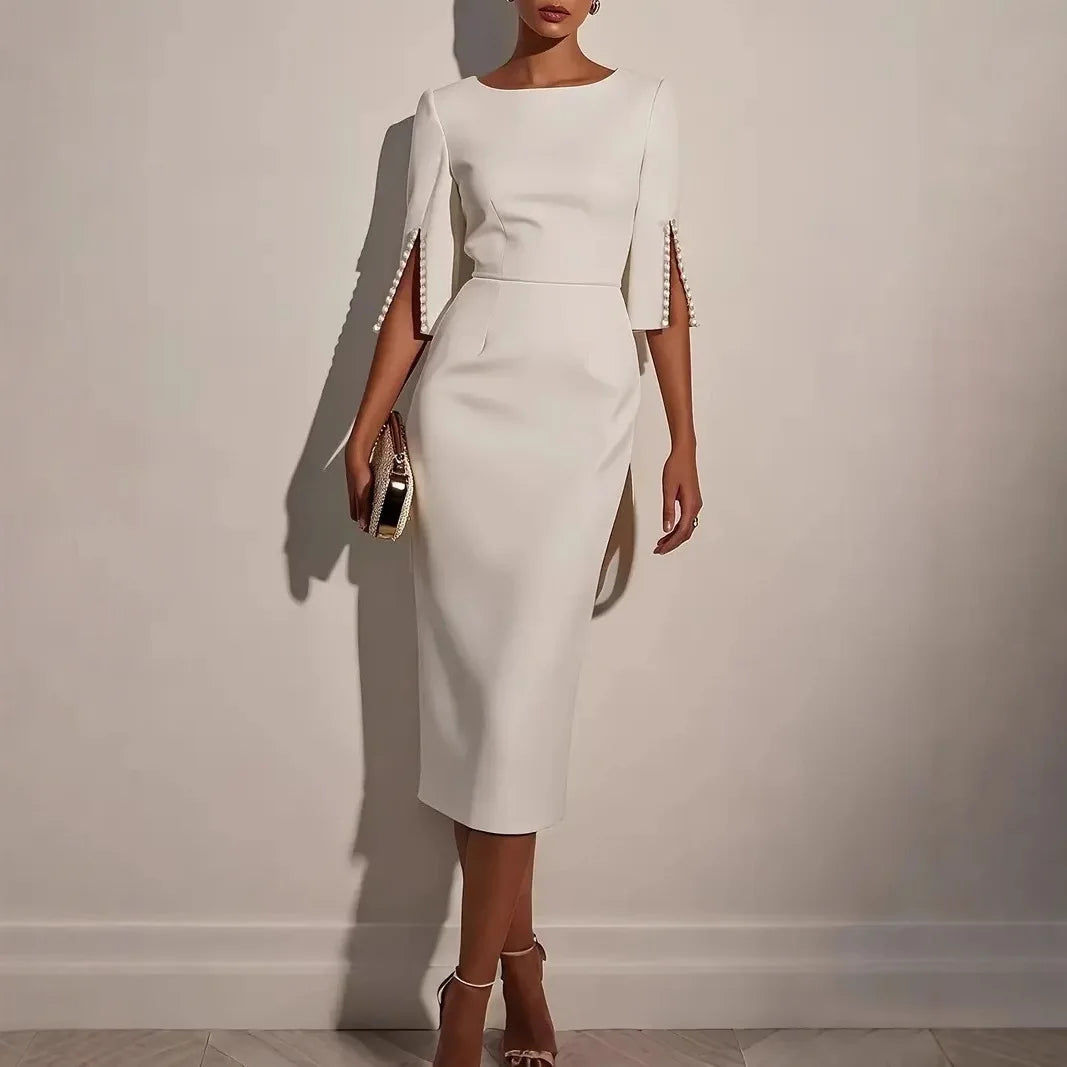 The Aurora Pearl Midi Dress