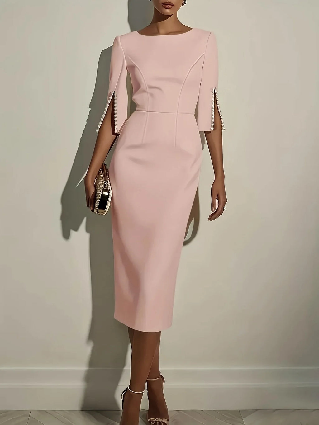 The Aurora Pearl Midi Dress