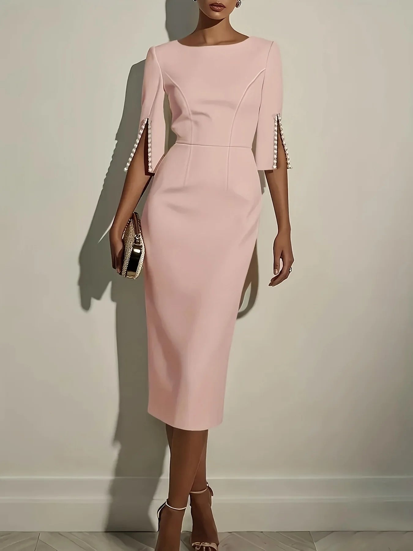 The Aurora Pearl Midi Dress