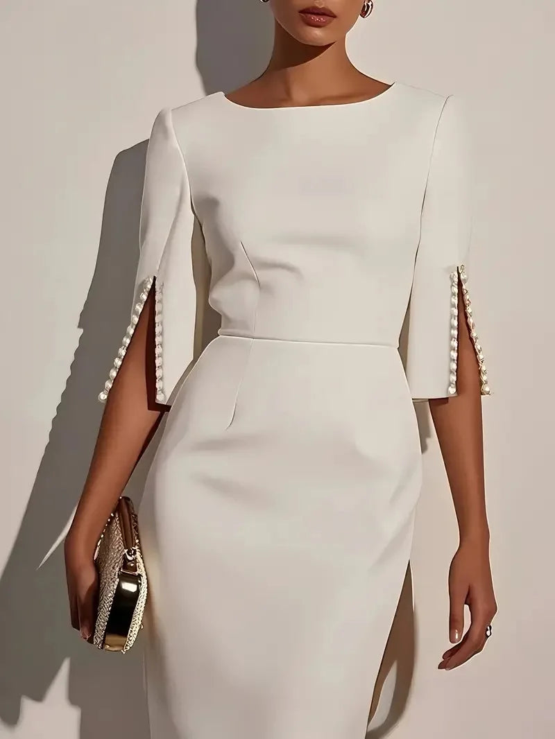 The Aurora Pearl Midi Dress