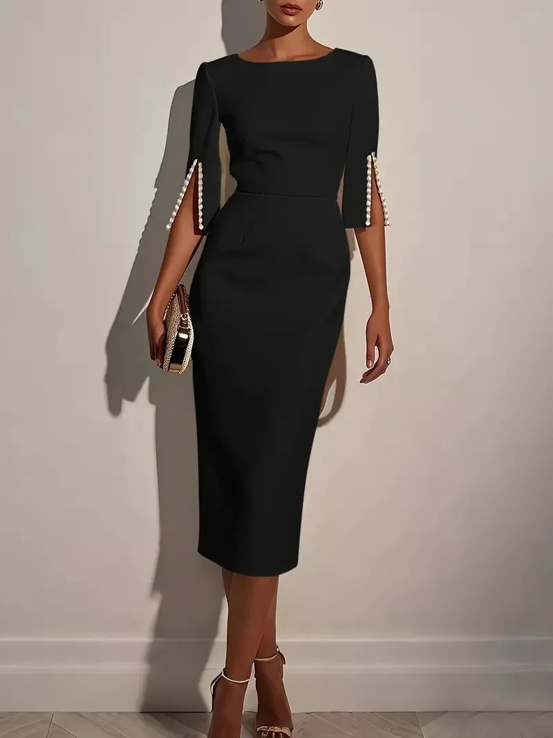 The Aurora Pearl Midi Dress
