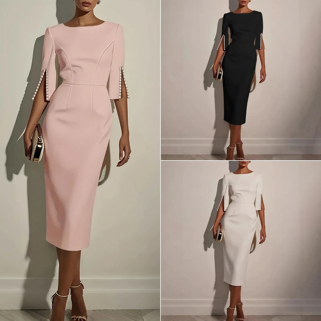 The Aurora Pearl Midi Dress