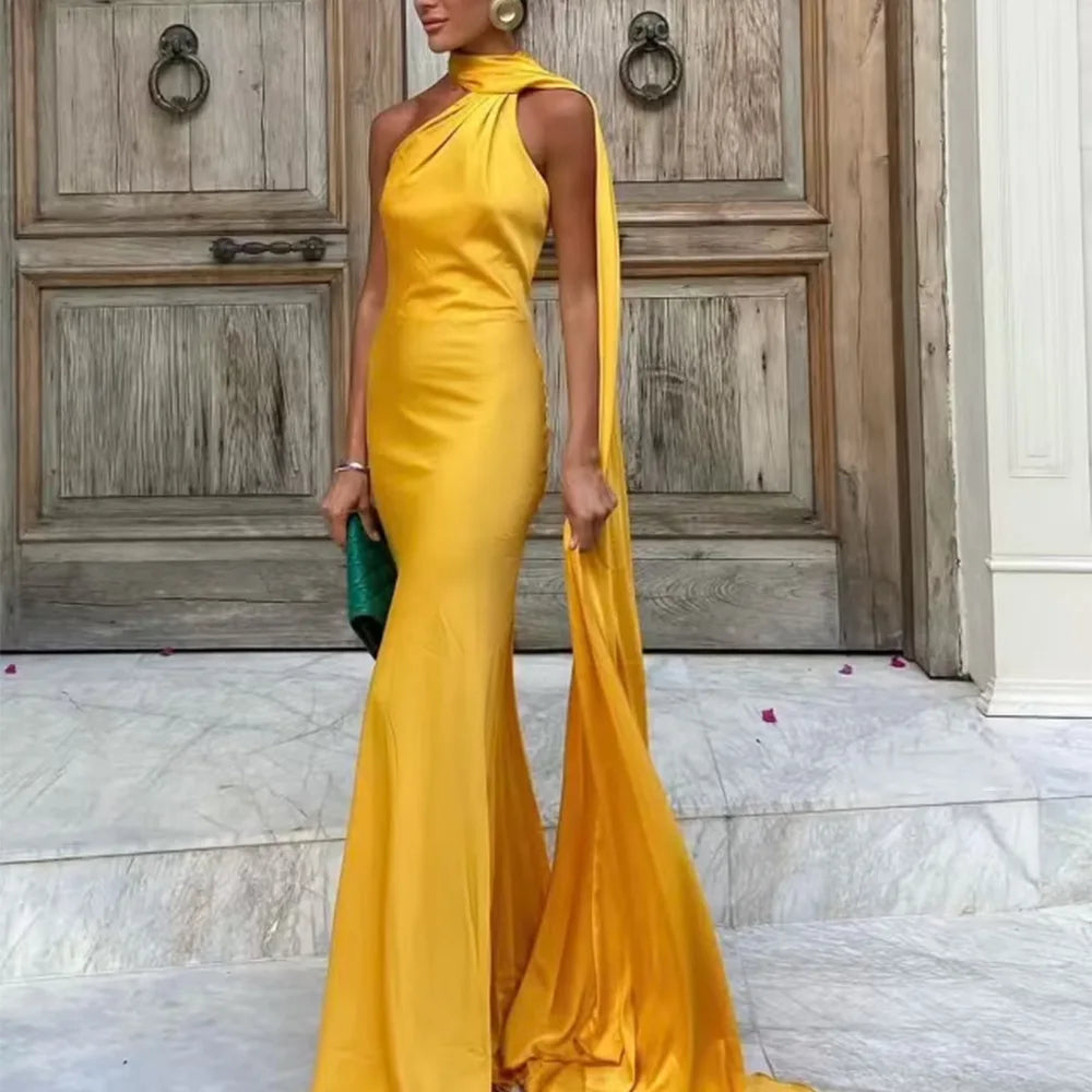 The Seraphina Satin Gown