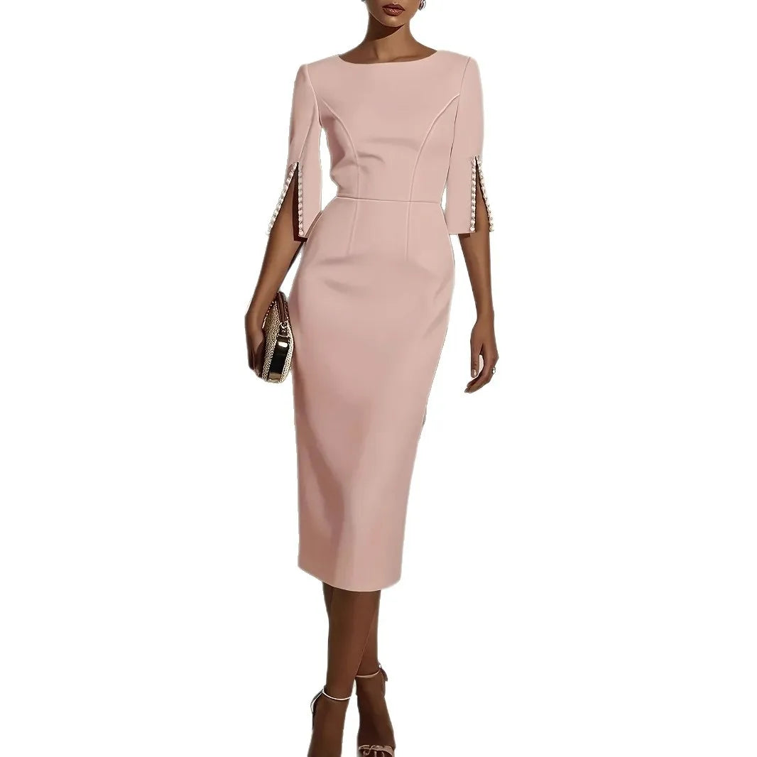 The Aurora Pearl Midi Dress